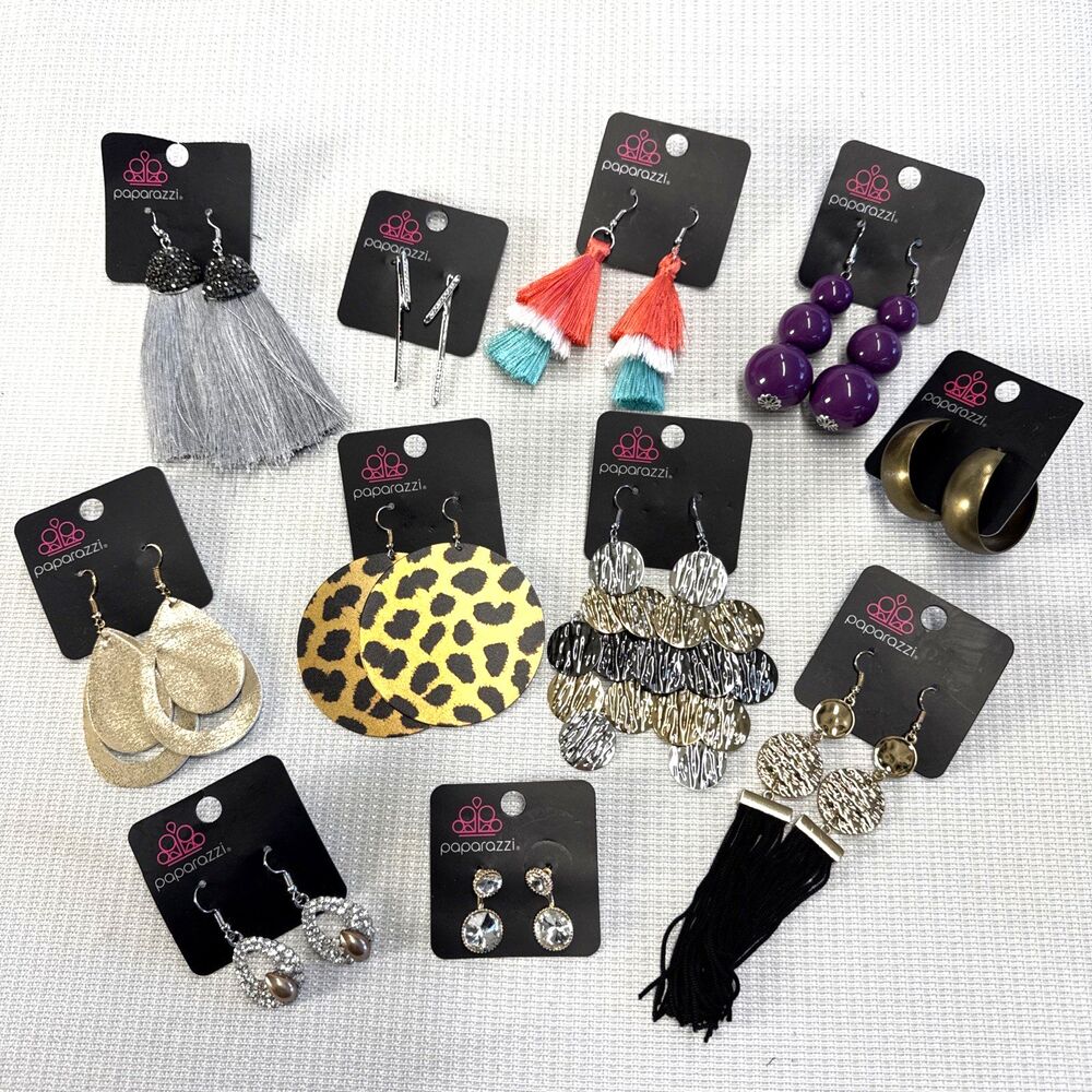 Paparazzi Pierced Earrings - NWT - Lot of 11 Pieces - Contemporary Jewelry